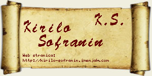 Kirilo Sofranin vizit kartica